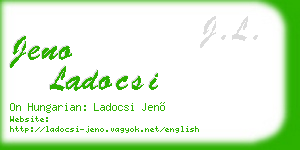 jeno ladocsi business card
